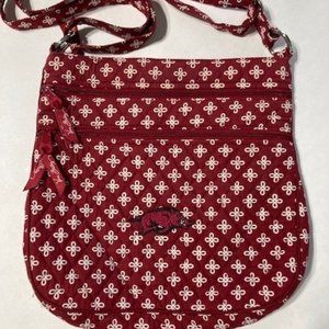 Vera Bradley Arkansas Razorback Triple Zip Hipster Crossbody Bag